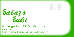 balazs buki business card